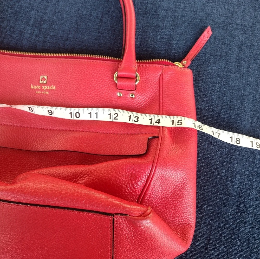 Kate Spade New York Alida Grant Park Red Leather Tote